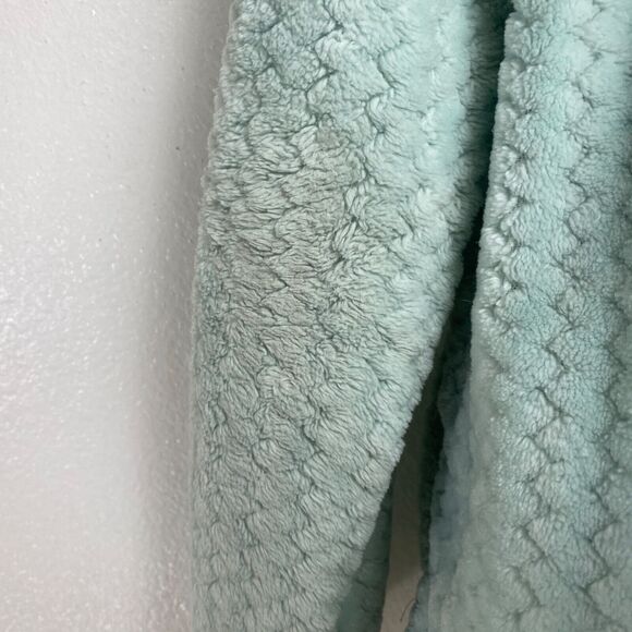 Columbia Plush Fuzzy Fleece Girls Jacket Medium 10-12 Seafoam Green Long Sleeves - Picture 7 of 11